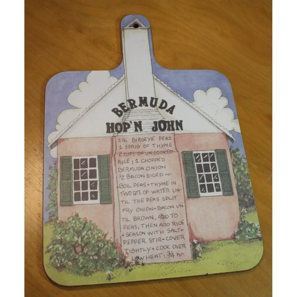Bermuda Hop'N John Decorative Cutting Board Black Eyed Peas Cloverleaf Serving